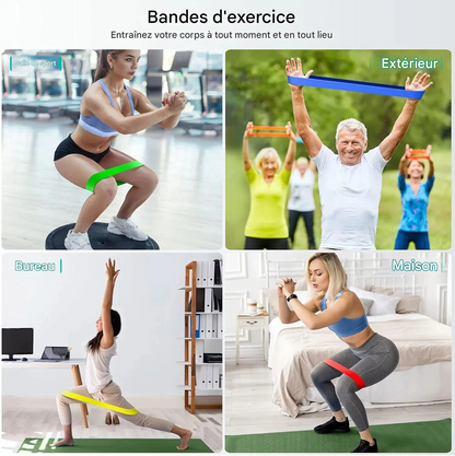 Bandes de résistance FlexElastic pour renforcement musculaire